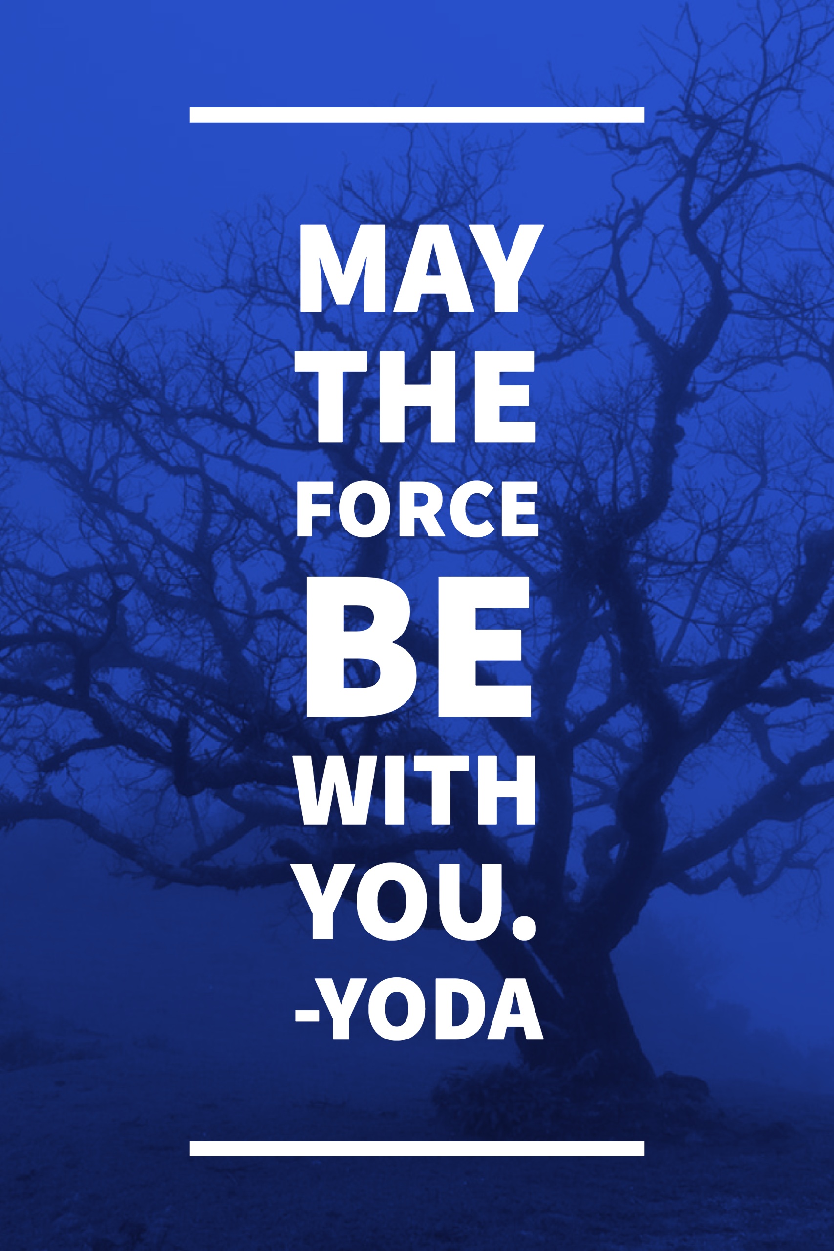May the Force be with you.-Yoda